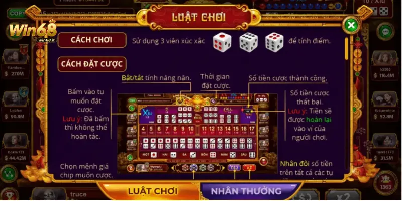 Sicbo Tài Phú - trò chơi hấp dẫn thu hút người chơi tham gia