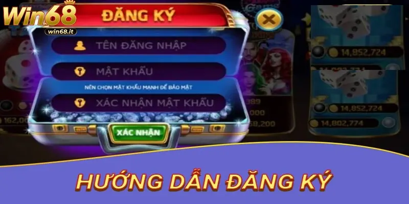 Đăng ký tài khoản Win68 đơn giản