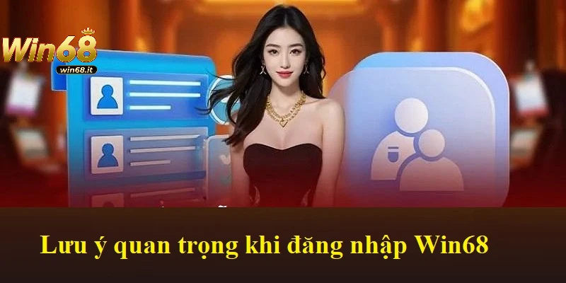 Lưu ý quan trọng khi đăng nhập Win68
